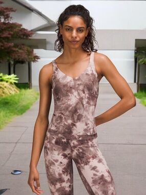 Lululemon Align Tank Top in Diamond Dye Mink Bery Lunar Rock Shadow Grey Sz 8